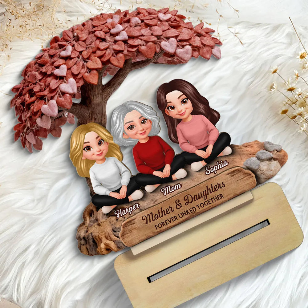 Personalized Family Figurine Tree for Mother & Daughters - Sentimental Gift Plaque MagicInPrints