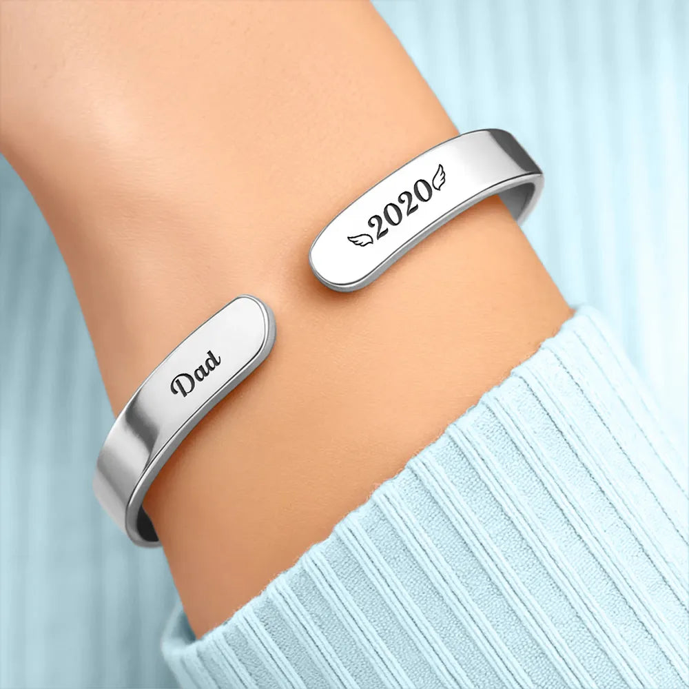 Personalized Memorial Bracelet for Women - Always Loved Engraving Jewelry MagicInPrints