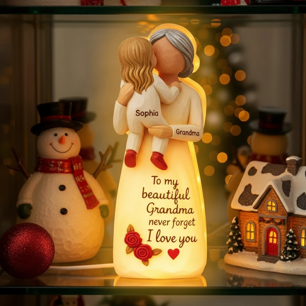 Personalized LED Night Light for Grandma - Heartfelt Gift for Christmas Plaque MagicInPrints