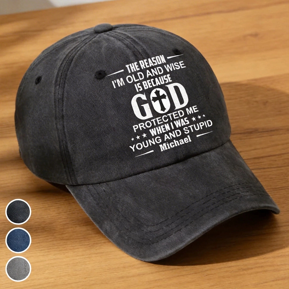 Personalized Embroidered Dad Hat for Men - Faithful Wisdom Gift Hat MagicInPrints