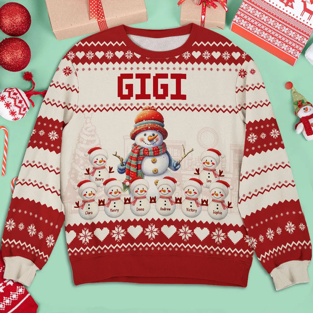 Personalized Grandma Christmas Sweater for Family - Festive Holiday Gift Cloth MagicInPrints