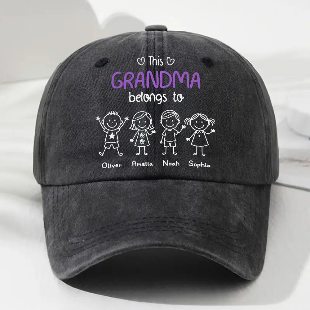 Personalized Grandma Hat for Family - Custom Names Gift Hat MagicInPrints
