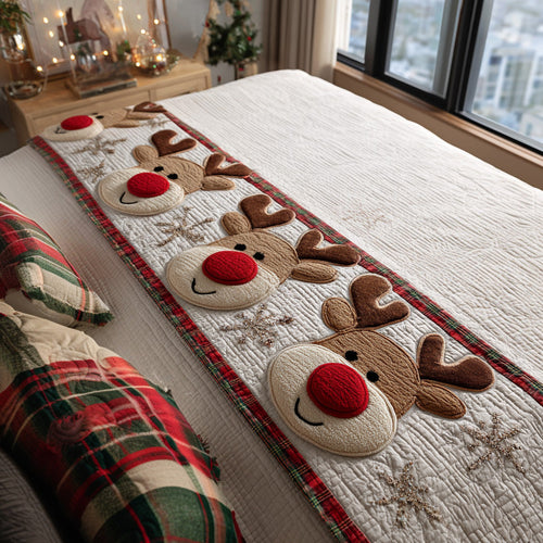 Bring Joy to Your Home – Personalized Quilted Bed Runner – Gift for Family and Friends Quilted Bed Runner MagicInPrints