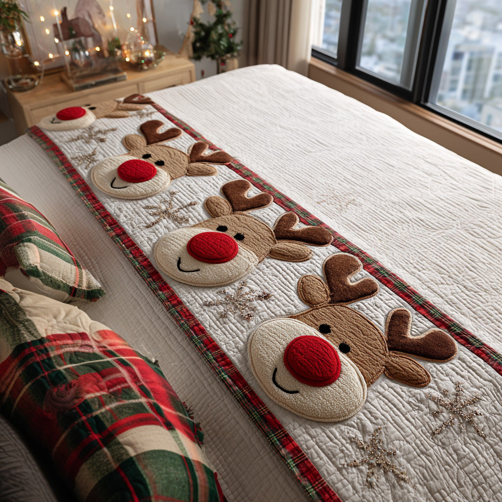 Bring Joy to Your Home – Personalized Quilted Bed Runner – Gift for Family and Friends Quilted Bed Runner MagicInPrints