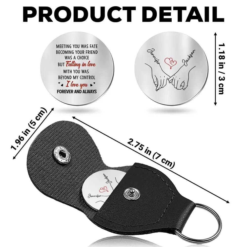 Personalized Engraved Keychain for Couples - Romantic Gift for Anniversary Keychain MagicInPrints