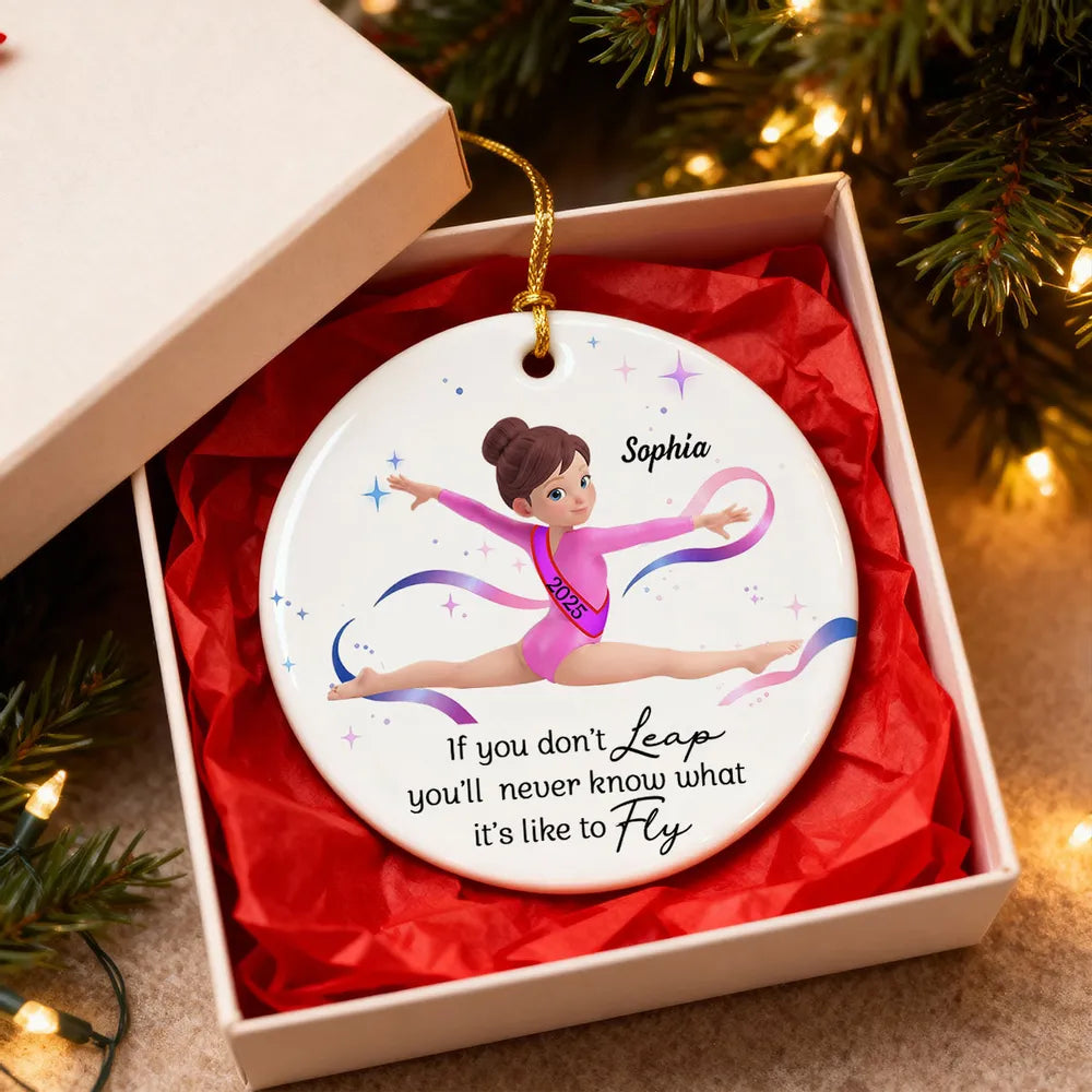 Personalized Gymnastics Christmas Ornament for Kids - Inspirational Gift Ornament MagicInPrints
