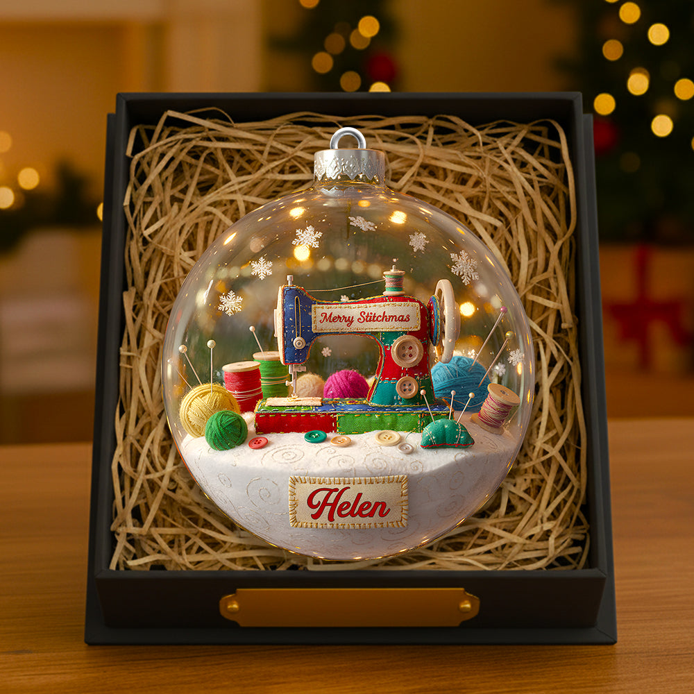 Merry Sewing Christmas Ornament Personalized Gifts for Sewing Lovers Ornament MagicInPrints