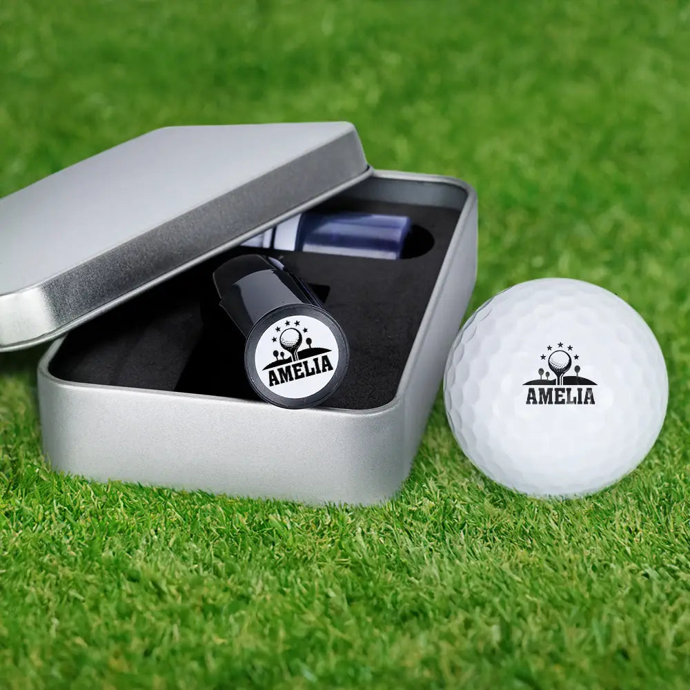 Personalized Golf Ball Stamp for Golfers - Custom Name Gift Sports MagicInPrints