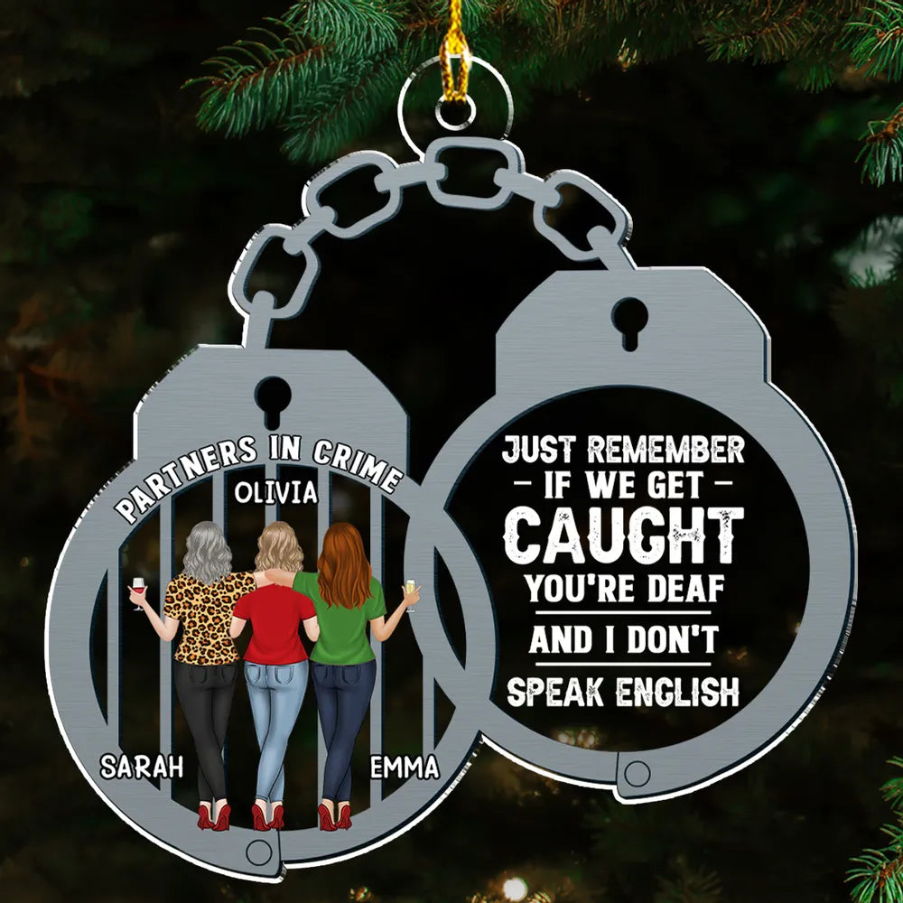 Personalized Friends Ornament - Partners in Crime Humor Gift Ornament MagicInPrints