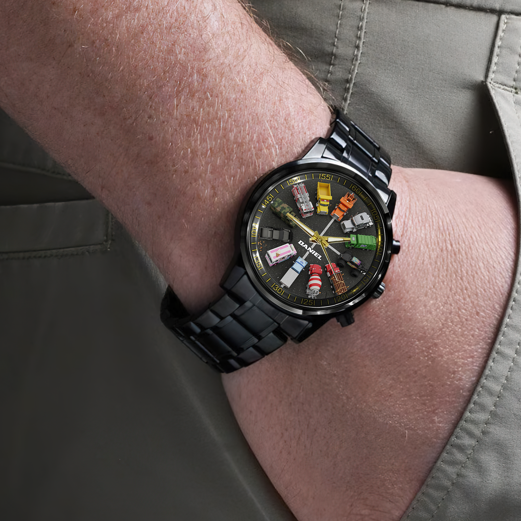 Mighty Trucks Men's Watch - A Unique Personalized Gift for Truck Enthusiasts Men's Watch MagicInPrints