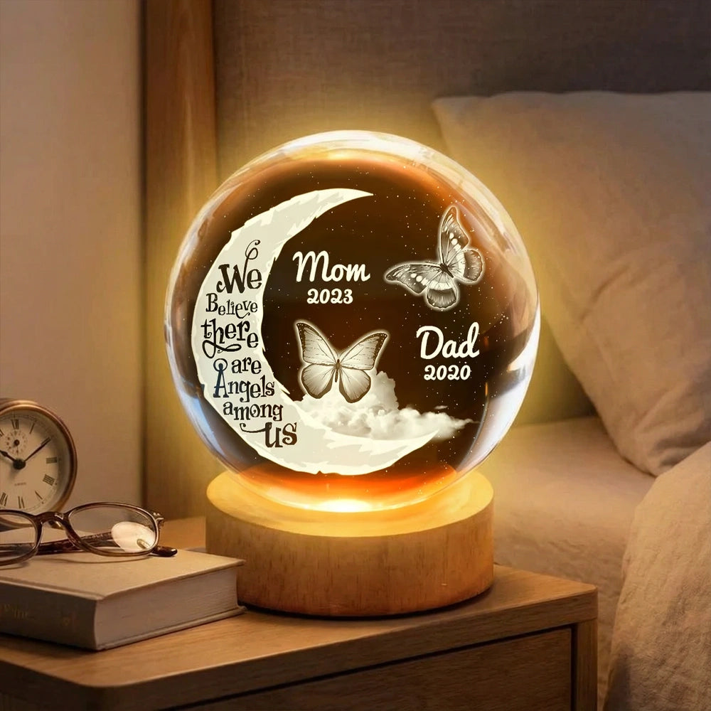 Personalized Memorial Moon Lamp for Family - Remembrance Gift Lamp MagicInPrints