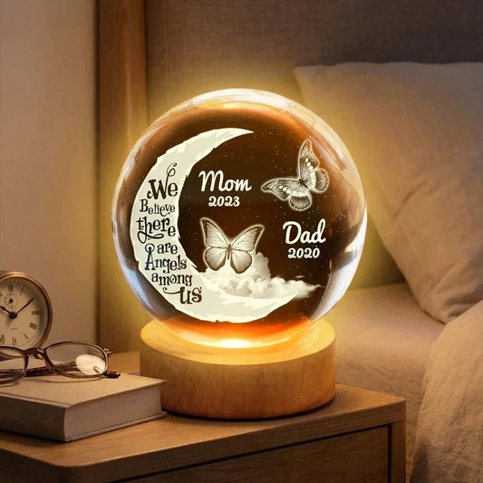 Personalized Memorial Moon Lamp for Family - Remembrance Gift Lamp MagicInPrints