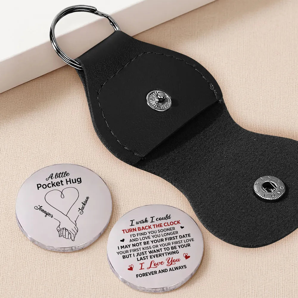 Personalized Pocket Hug Token Keychain for Couples - Sentimental Gift Keychain MagicInPrints