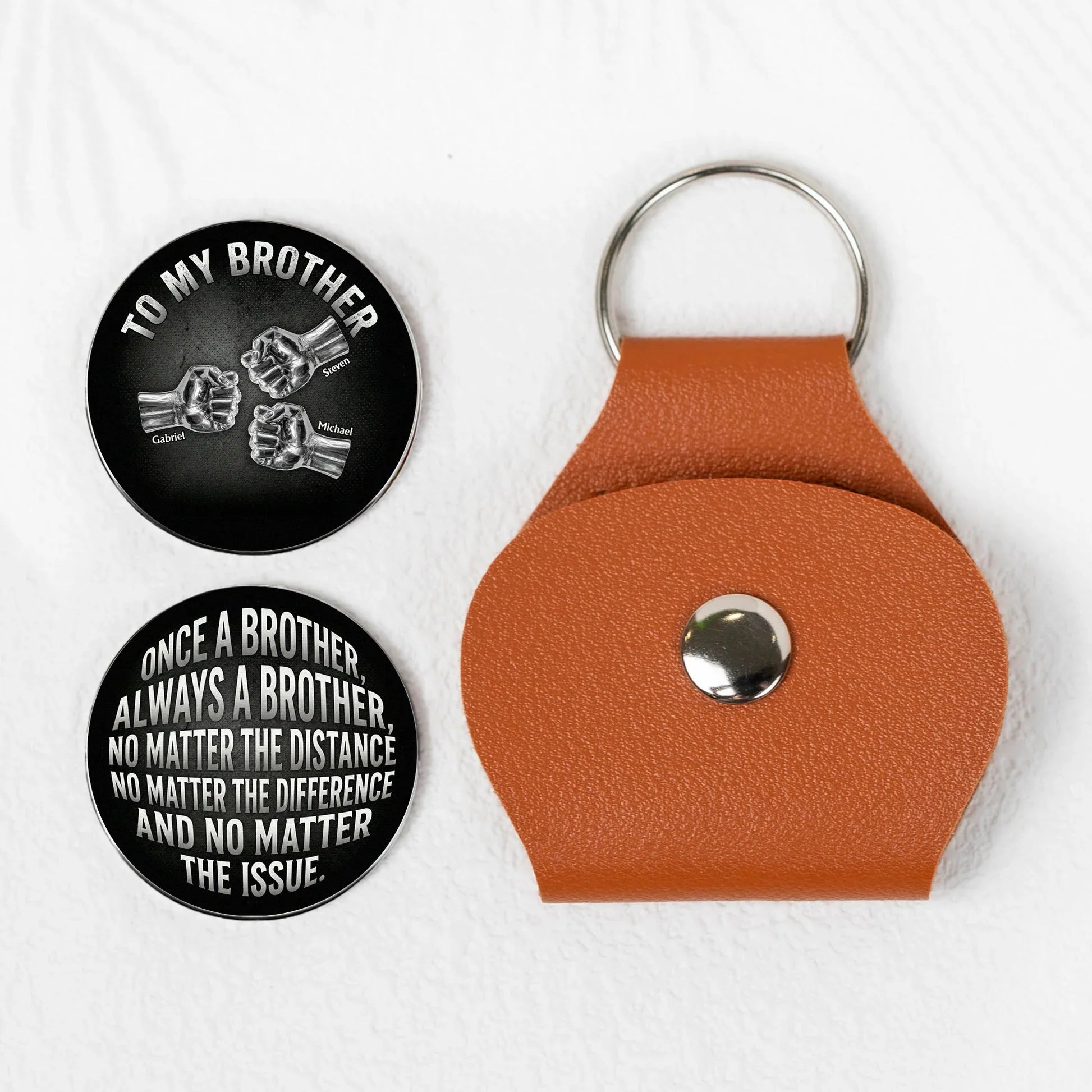 Personalized Brother Keychain Gift - Sentimental Keepsake for Brothers Keychain MagicInPrints