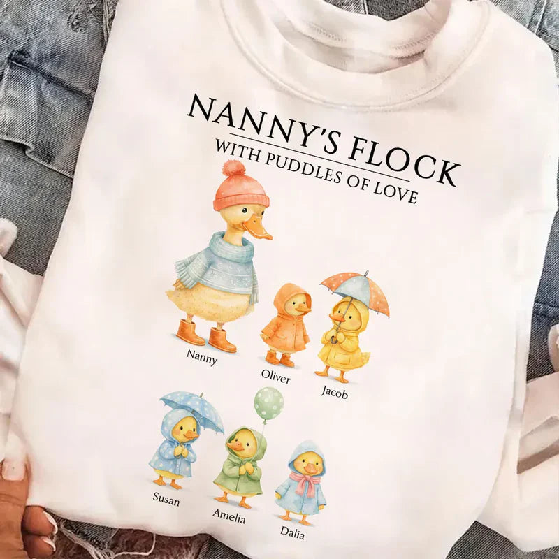 Personalized Family Duck T-Shirt for Grandma - Cute Gift Cloth MagicInPrints