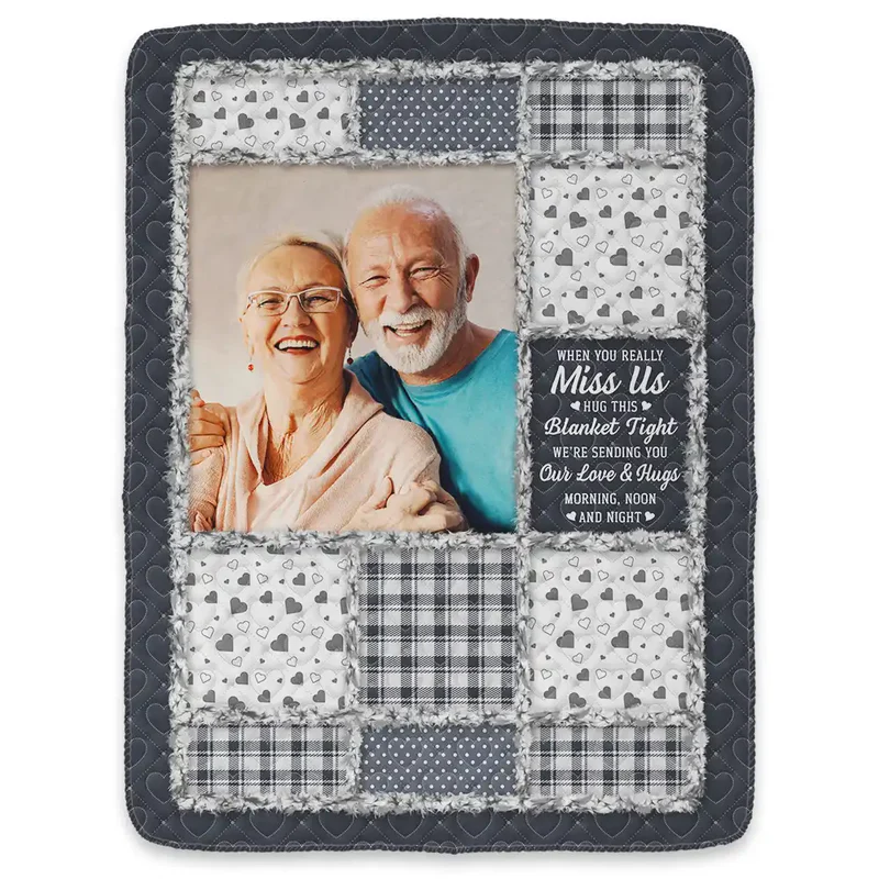Personalized Photo Blanket for Grandparents - Heartfelt Gift for Family Love Blanket MagicInPrints