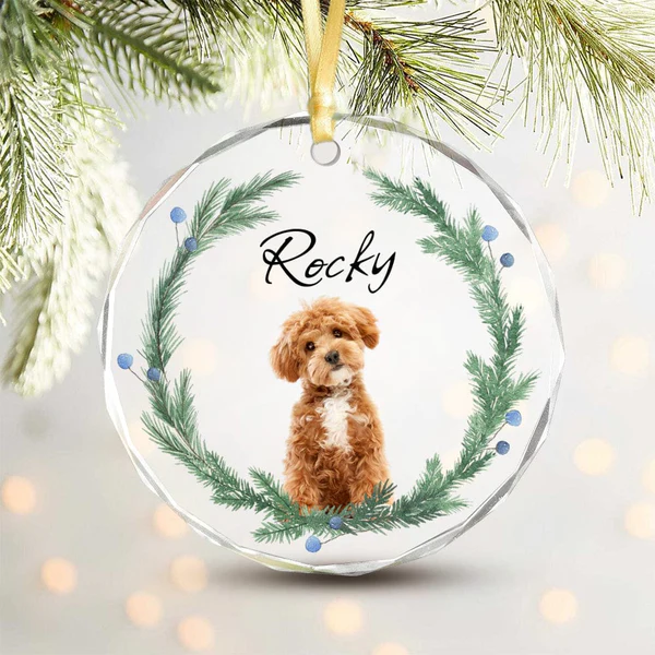 Personalized Dog Photo Christmas Ornament for Pet Lovers - Holiday Decoration Ornament MagicInPrints