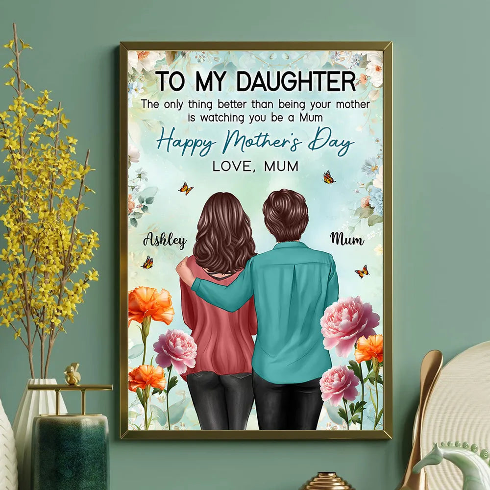 Personalized Mother's Day Canvas for Daughter - Sentimental Gift Art Print Poster or Canvas MagicInPrints