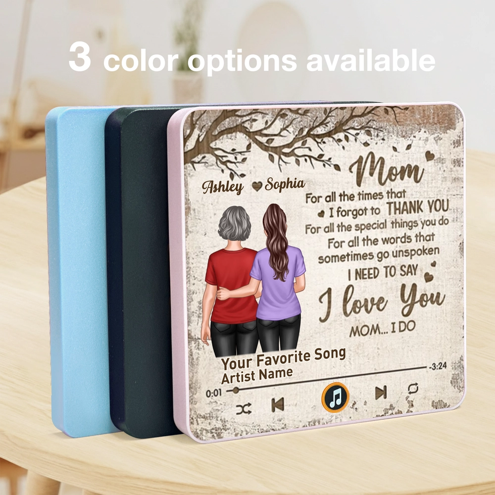 Personalized Music Plaque for Mom - Sentimental Gift with Custom Names Fridge Magnet MagicInPrints