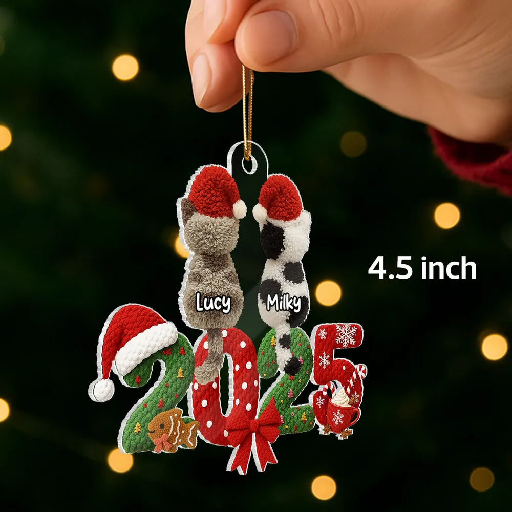 Personalized Cat Christmas Ornament 2023 for Pet Lovers - Festive Holiday Decor Ornament MagicInPrints
