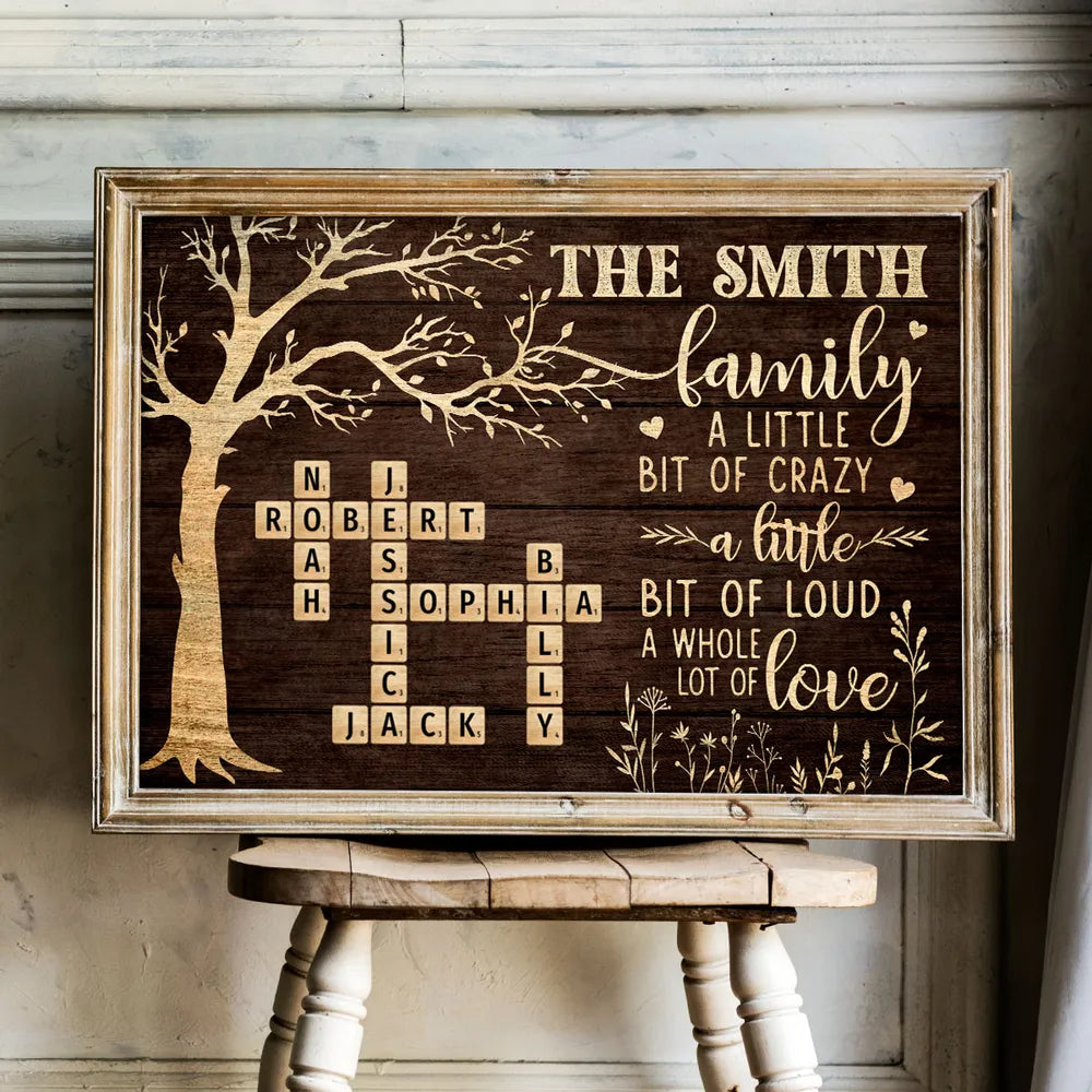 Personalized Family Tree Wooden Wall Art for Home Decor - Sentimental Gift Poster or Canvas MagicInPrints