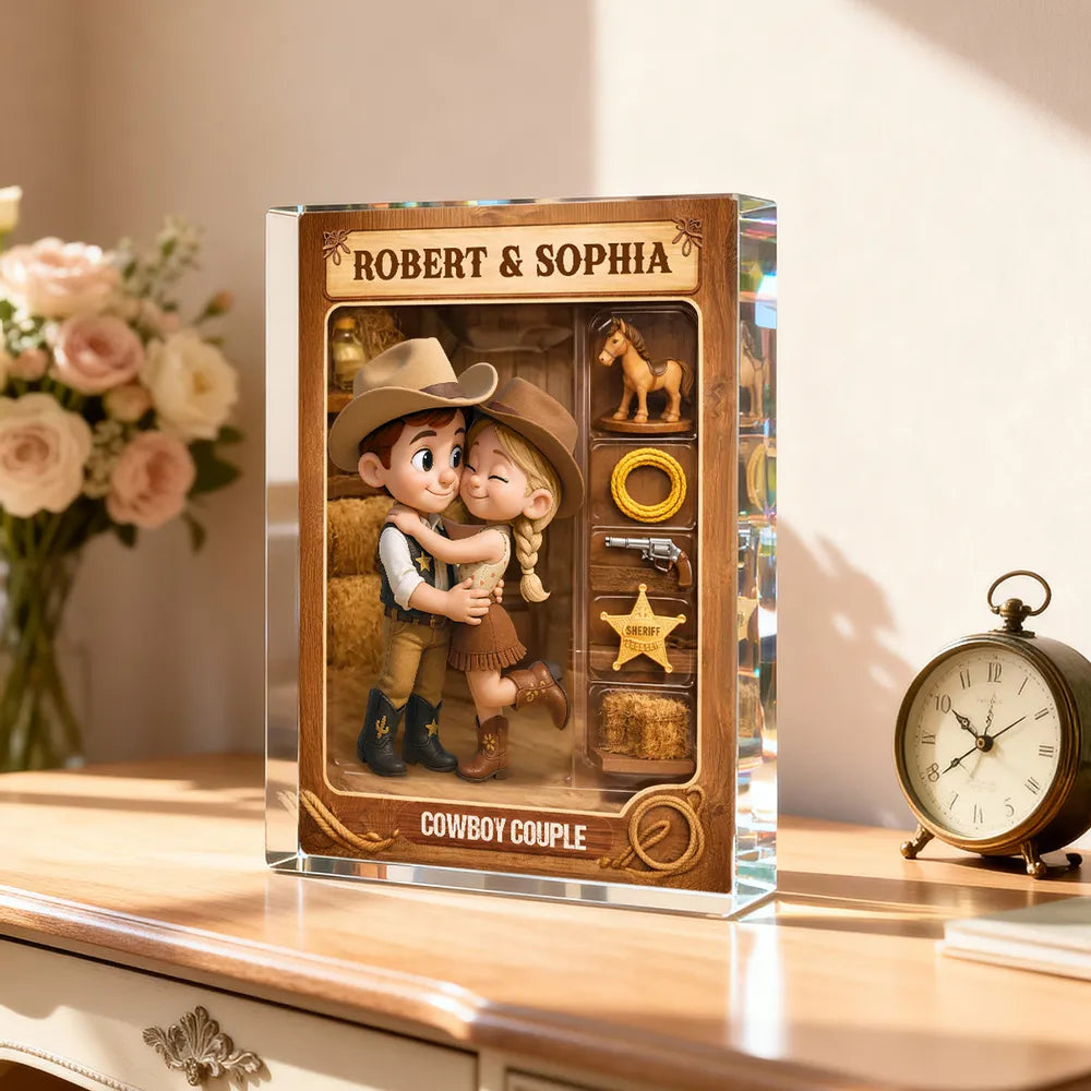 Personalized Cowboy Couple Figurine for Couples - Romantic Gift Plaque MagicInPrints