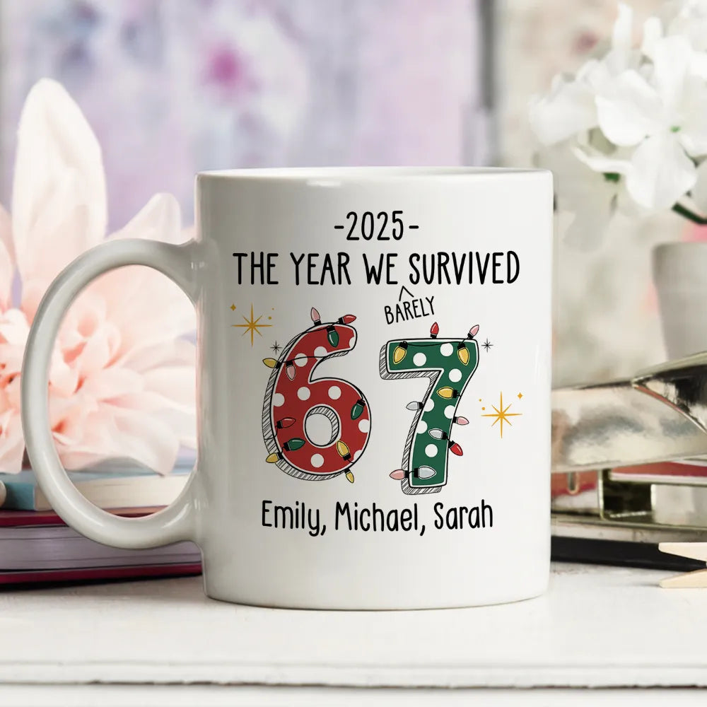 Personalized Christmas Mug for Family - 2025 Survival Year Gift Cup MagicInPrints