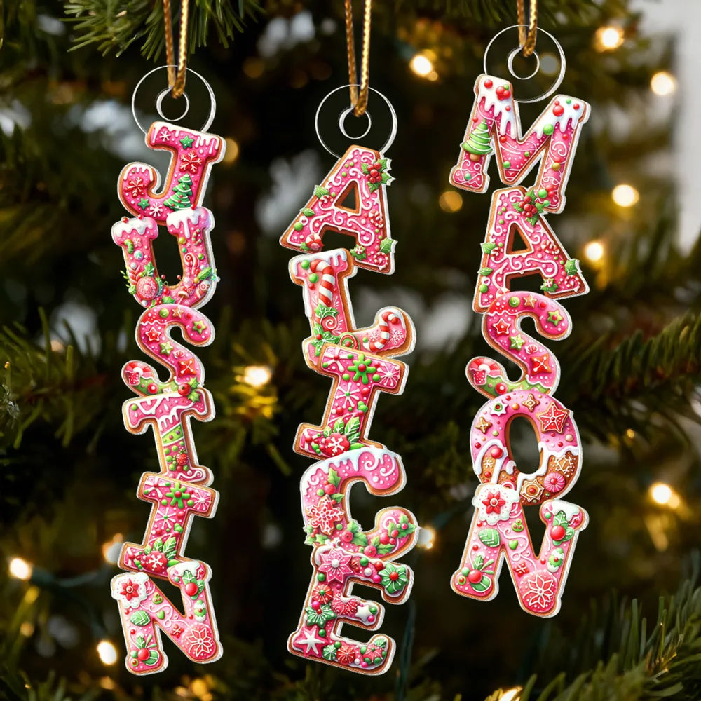 Personalized Christmas Name Ornaments for Kids - Festive Holiday Decor Ornament MagicInPrints
