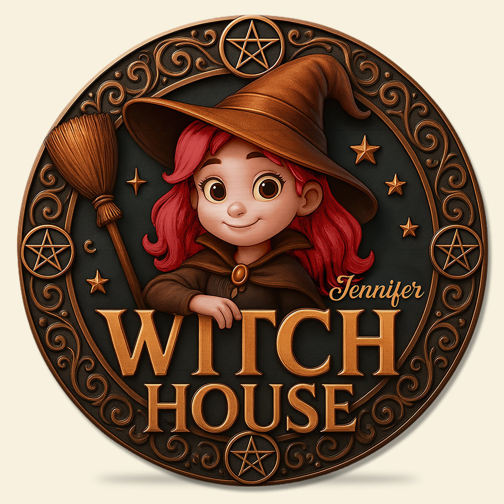 Witch House Wood Sign - Personalized Gifts For Witch Lovers Wood Sign MagicInPrints