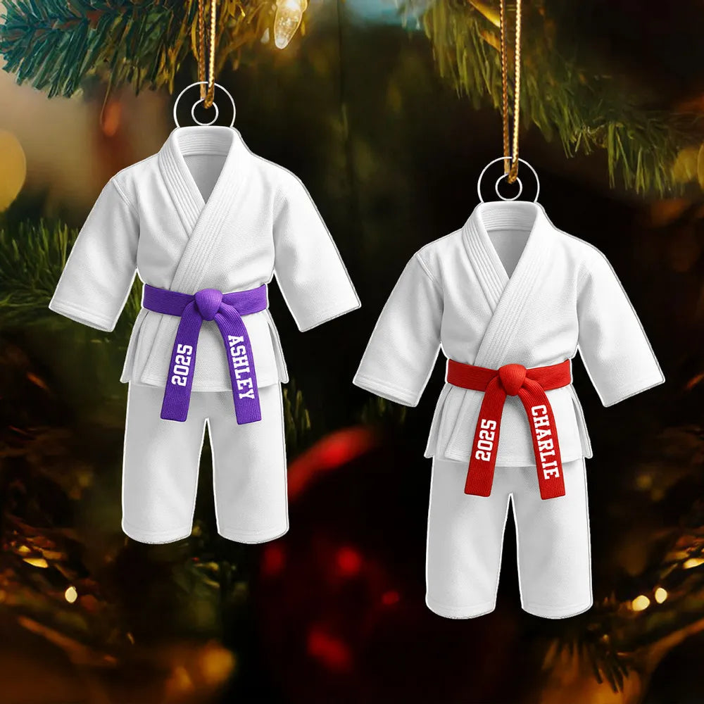 Personalized Karate Gi Ornament for Martial Arts Enthusiasts - Holiday Keepsake Ornament MagicInPrints