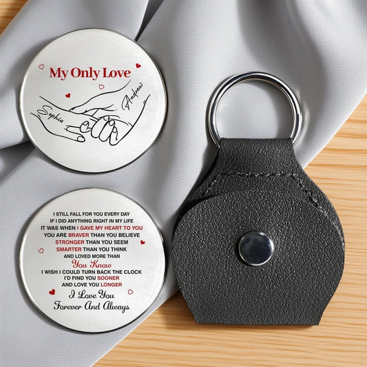 Personalized Engraved Keychain for Couples with Love Message - Anniversary Gift Keychain MagicInPrints