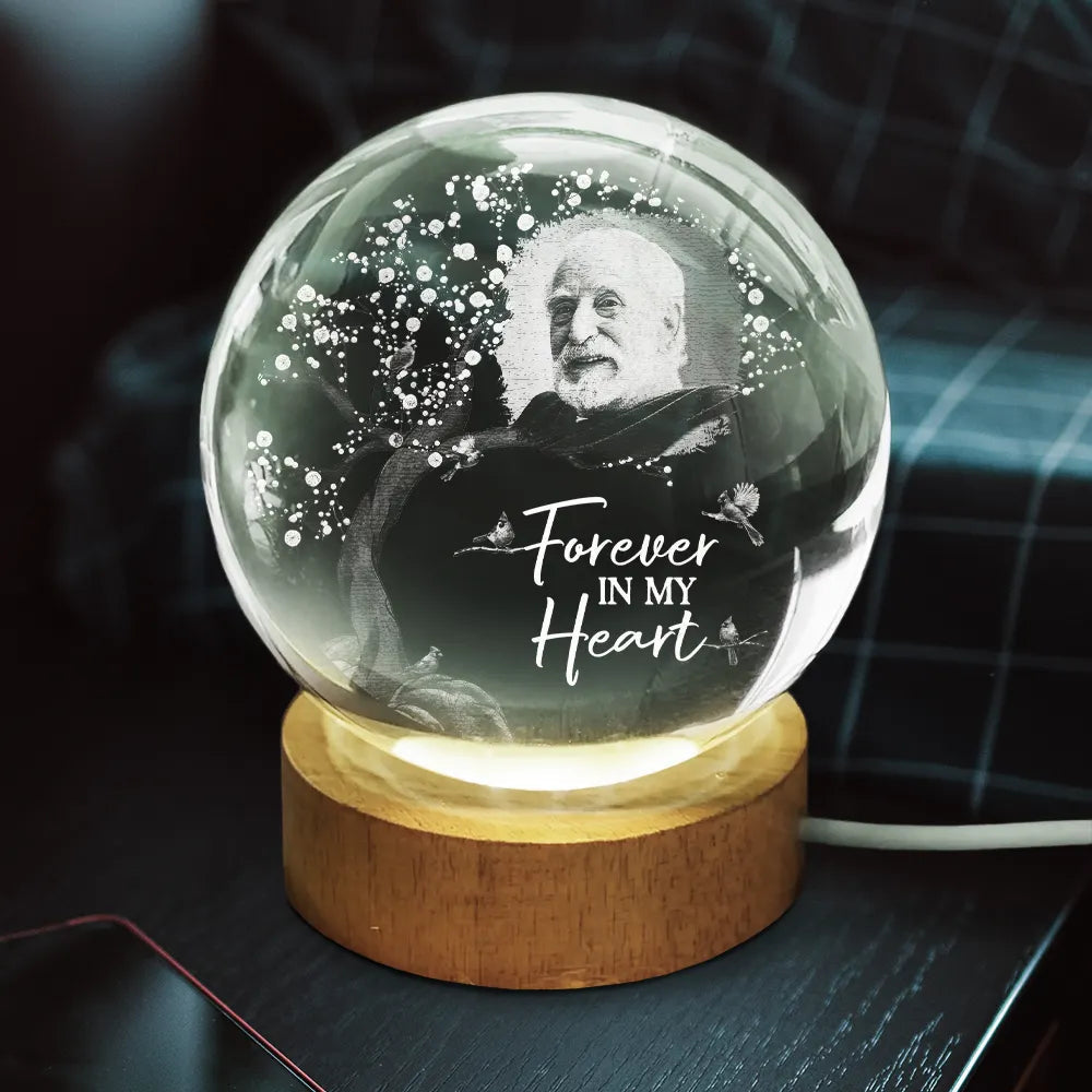 Personalized Memorial Globe Lamp for Loved Ones - Sentimental Keepsake Lamp MagicInPrints