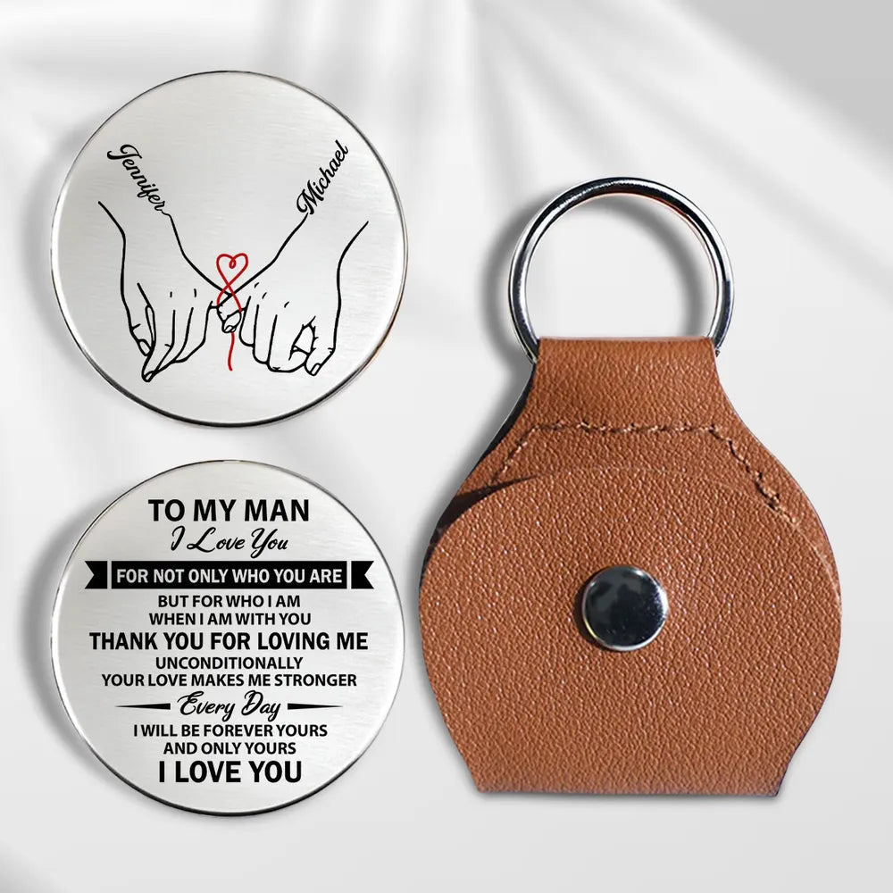 Personalized Engraved Keychain for Couples - Romantic Gift for Him Keychain MagicInPrints