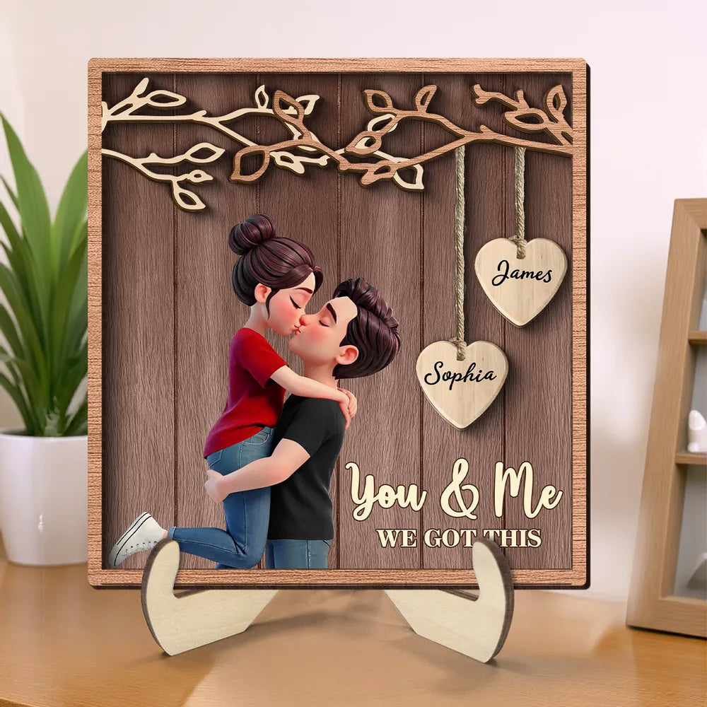 Personalized Couple Wooden Plaque - Romantic Gift for Anniversaries Plaque MagicInPrints
