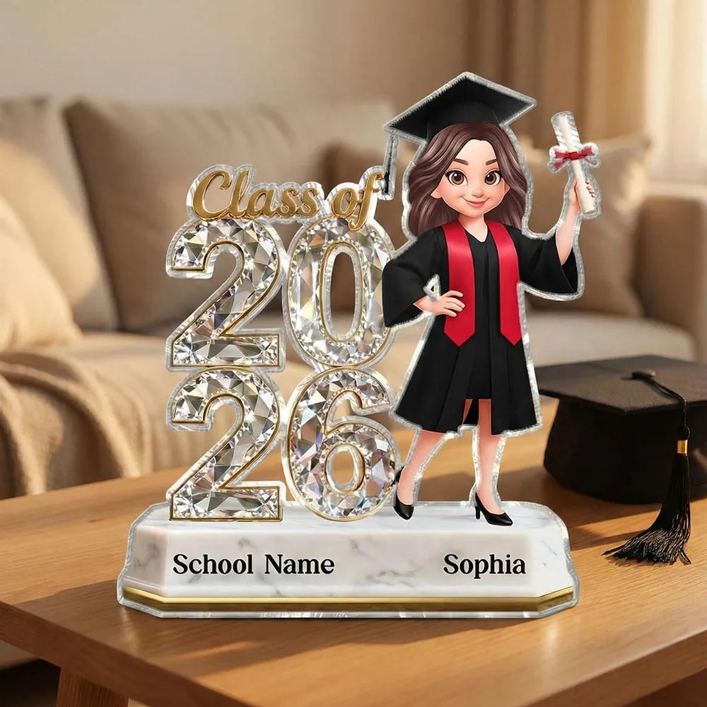 Personalized Graduation Keepsake for Class of 2026 - Custom Name and School Plaque MagicInPrints