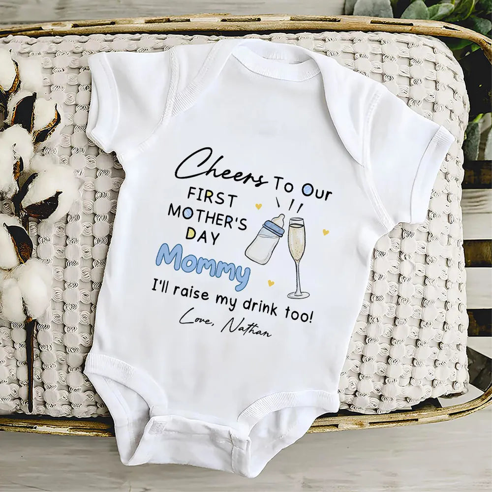 Personalized Baby Onesie for Mother's Day - First Mother's Day Gift Cloth MagicInPrints