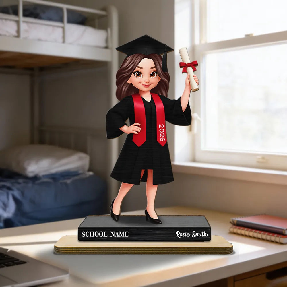 Personalized Graduation Cake Topper for Kids - Custom Name and Year Plaque MagicInPrints