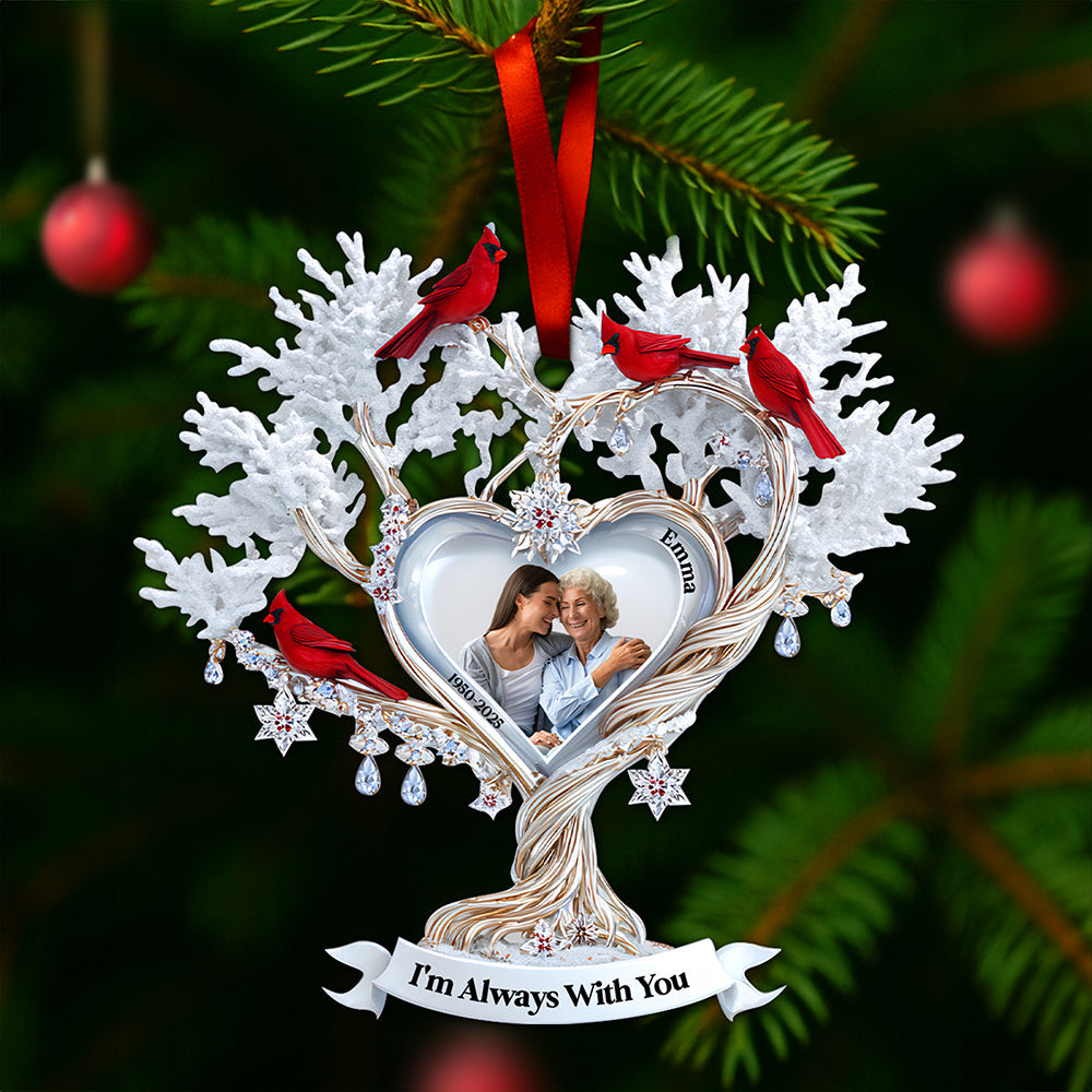 In Memory - Cardinal Memory Custom Photo Ornament - Personalized Memorial Gift for Loved Ones Ornament MagicInPrints
