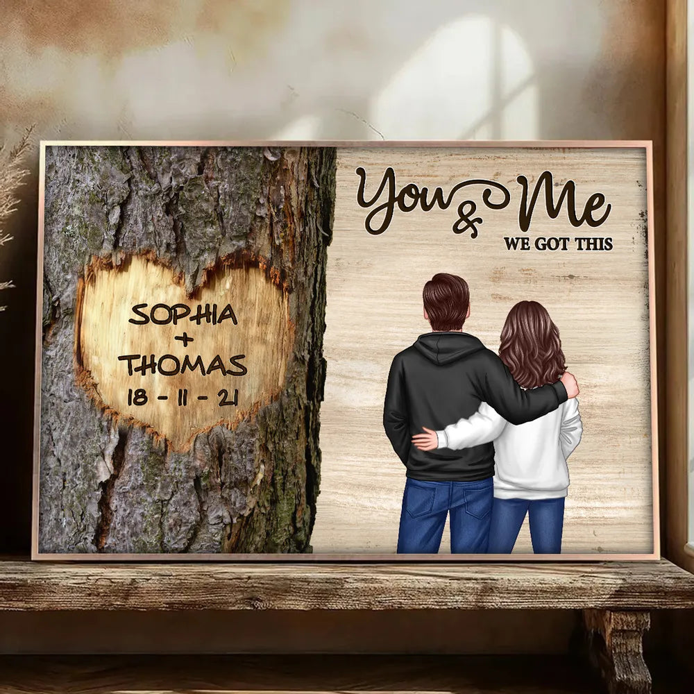 Personalized Couple Wall Art for Anniversaries - Romantic Custom Gift Poster or Canvas MagicInPrints