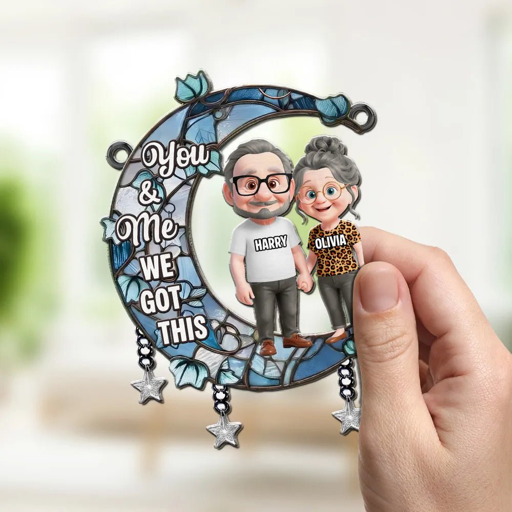 Personalized Couple Moon Ornament for Grandparents - Sentimental Gift Ornament MagicInPrints