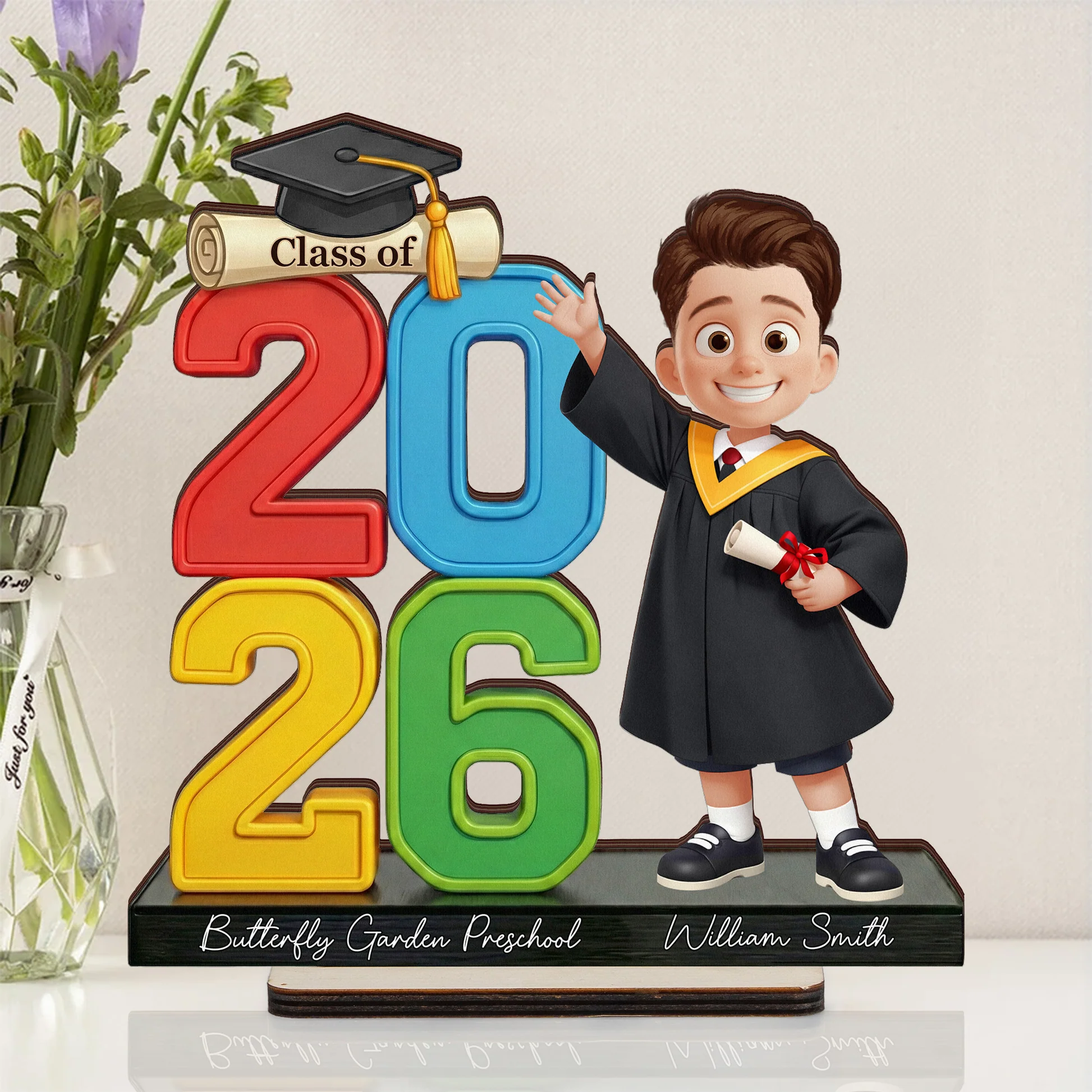 Custom Graduation Keepsake for Kids - Class of 2026 Personalized Preschool Gift Plaque MagicInPrints