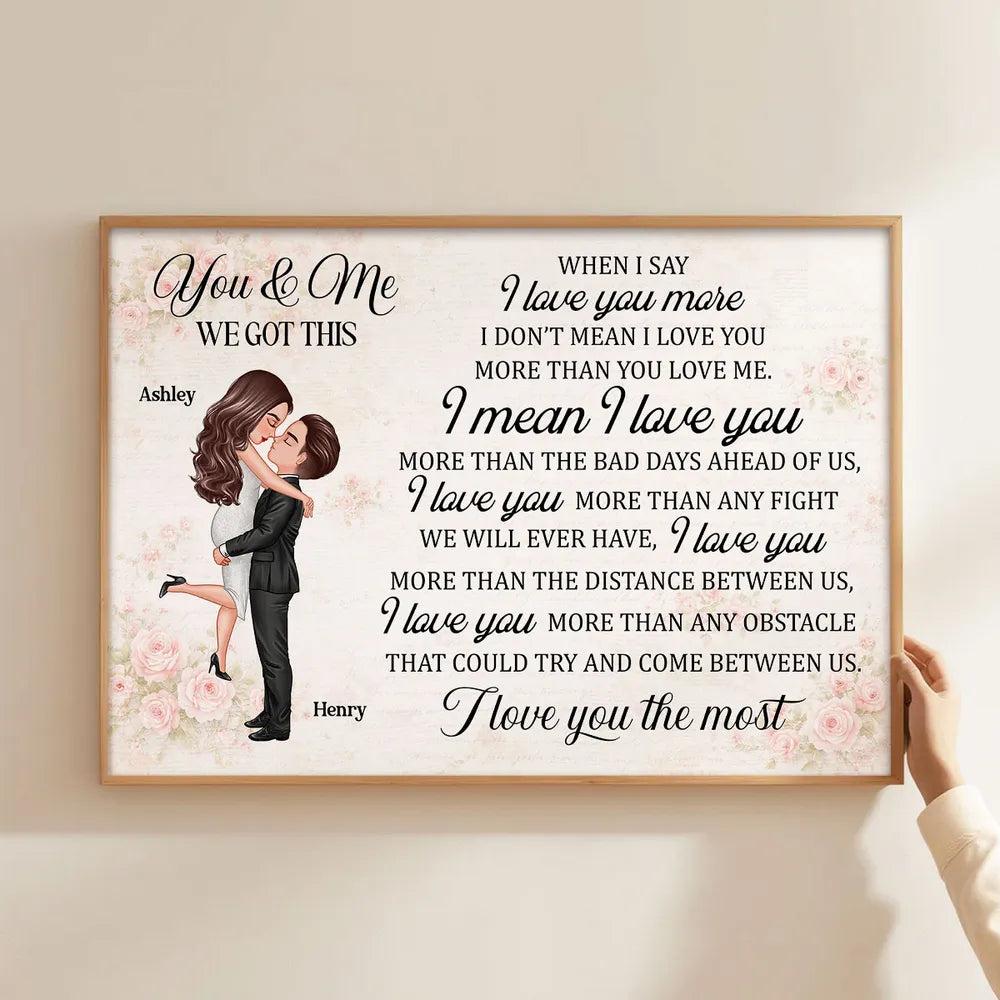 Personalized Romantic Couple Wall Art - Sentimental Gift for Anniversaries Poster or Canvas MagicInPrints