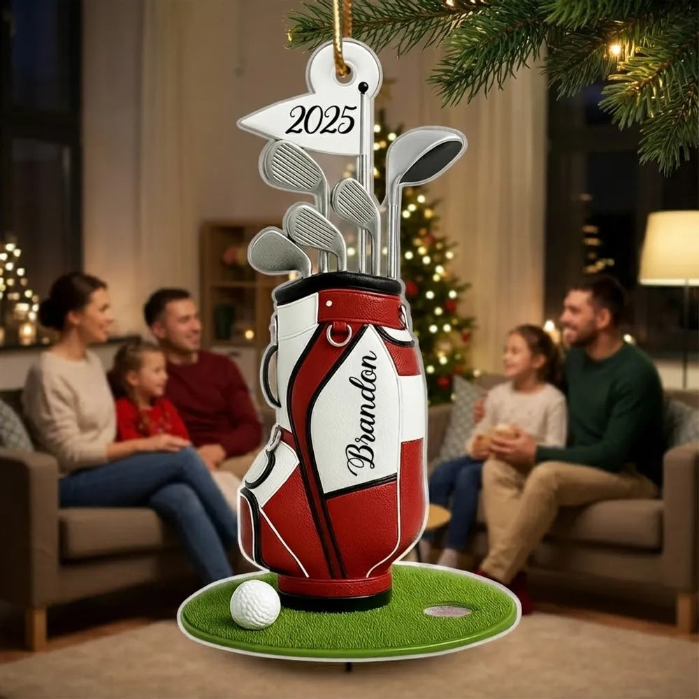 Personalized Golf Bag Christmas Ornament for Golf Lovers - Holiday Keepsake 2026 Ornament MagicInPrints