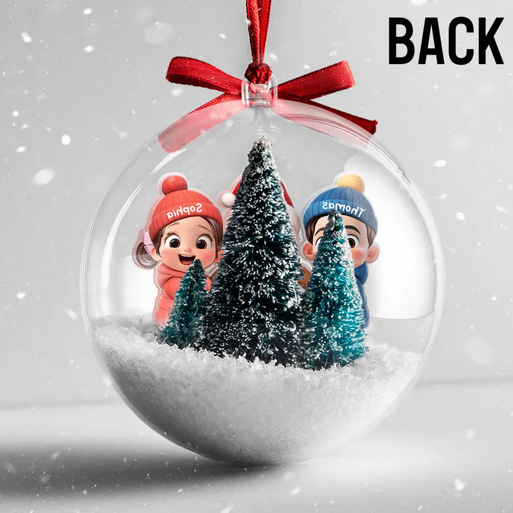 Personalized Christmas Ornament for Kids with Snowman - Holiday Decoration Ornament MagicInPrints