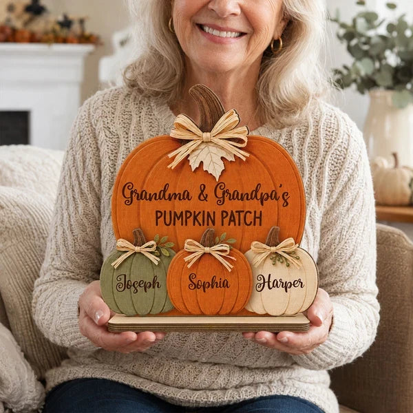 Personalized Wooden Plaque Keepsake for Grandma & Grandpa