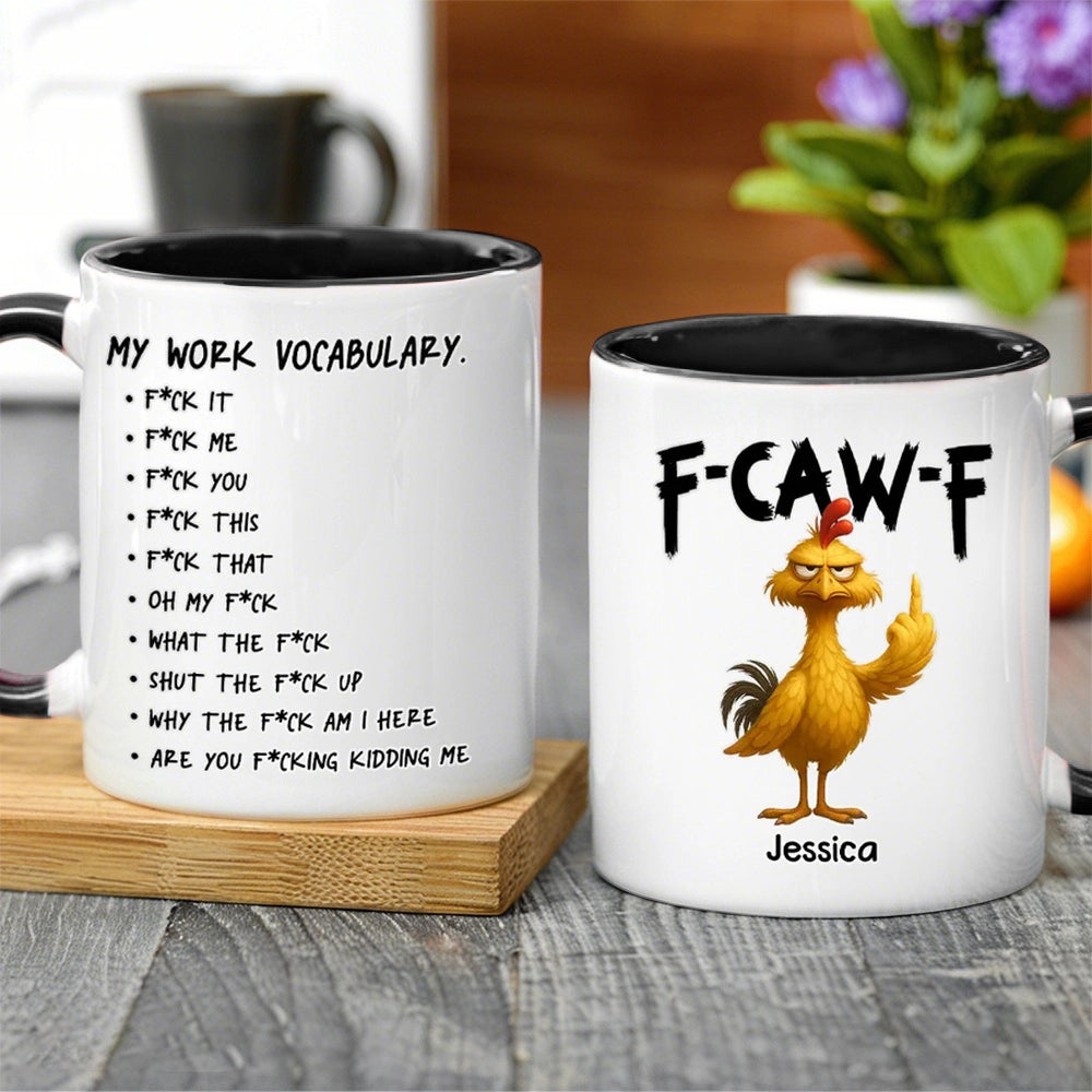 Personalized Funny Chicken Mug for Adults - Work Humor Gift Cup MagicInPrints