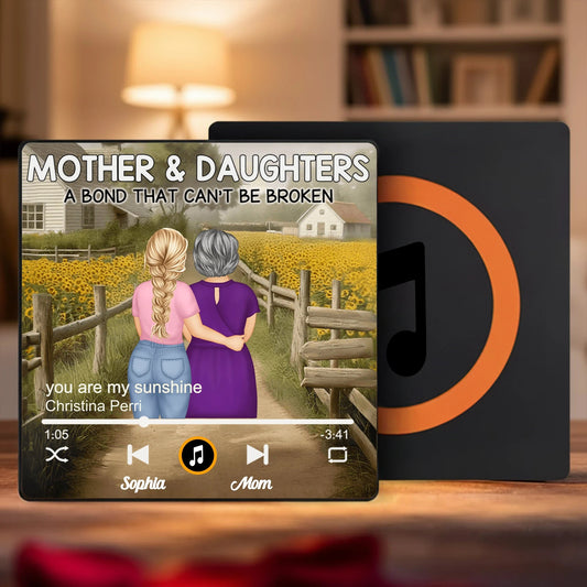 Personalized Mother & Daughter Music Plaque - Sentimental Gift for Mother's Day Fridge Magnet MagicInPrints