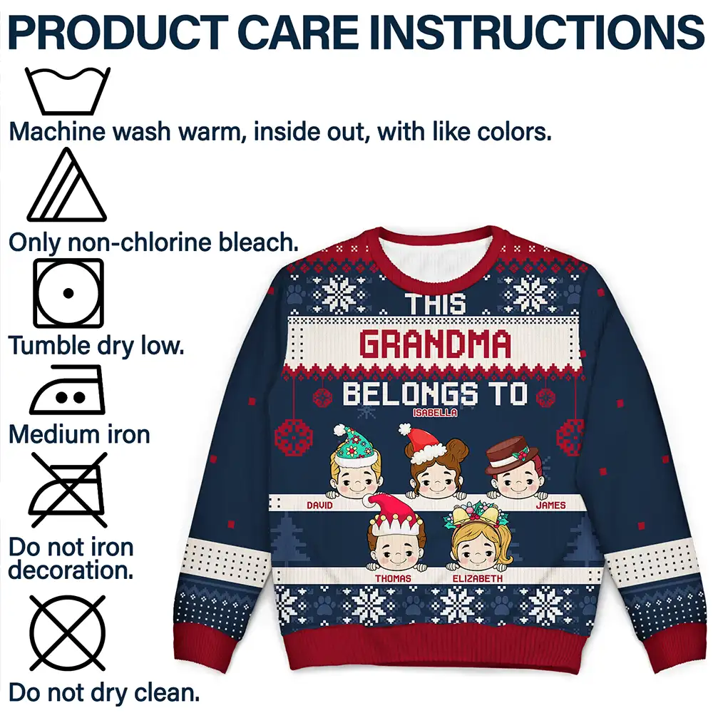 Personalized Grandma Christmas Sweater for Family - Holiday Gift Cloth MagicInPrints