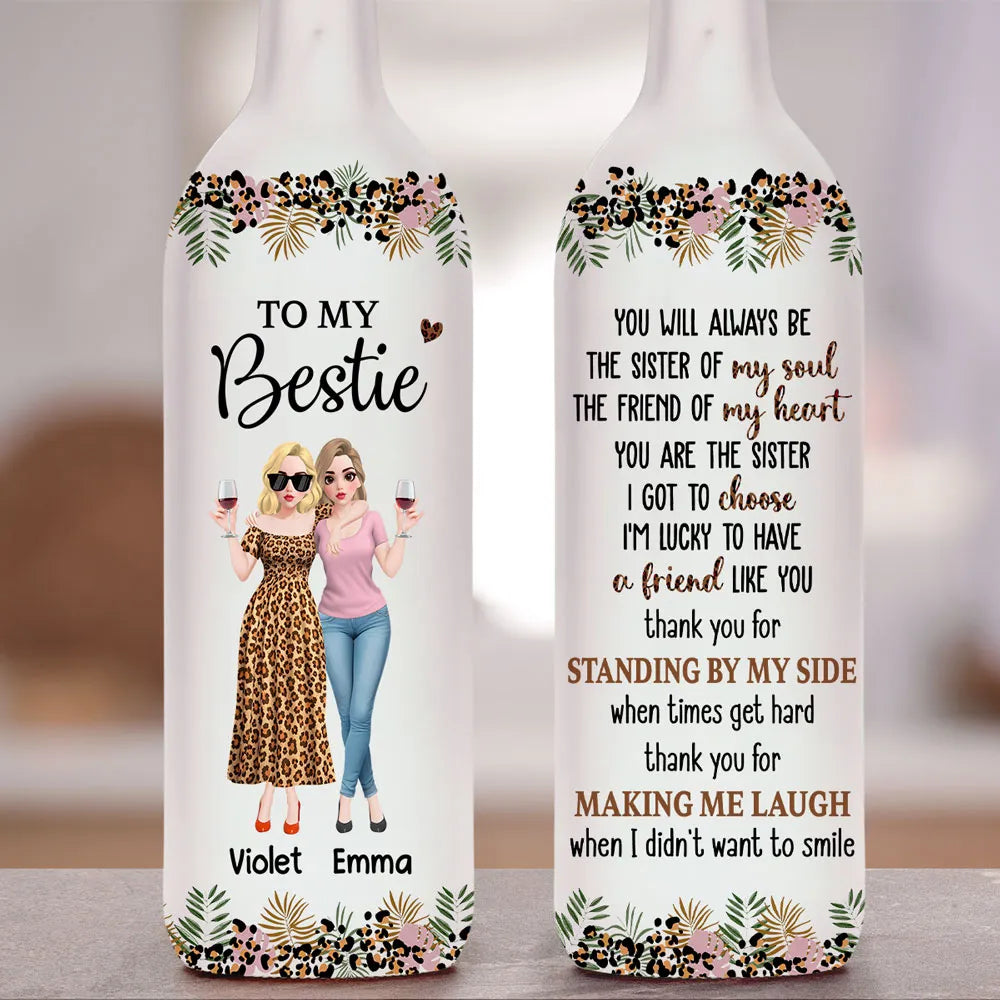 Personalized LED Wine Bottle Lamp for Best Friends - Sentimental Gift for Friendship Lamp MagicInPrints