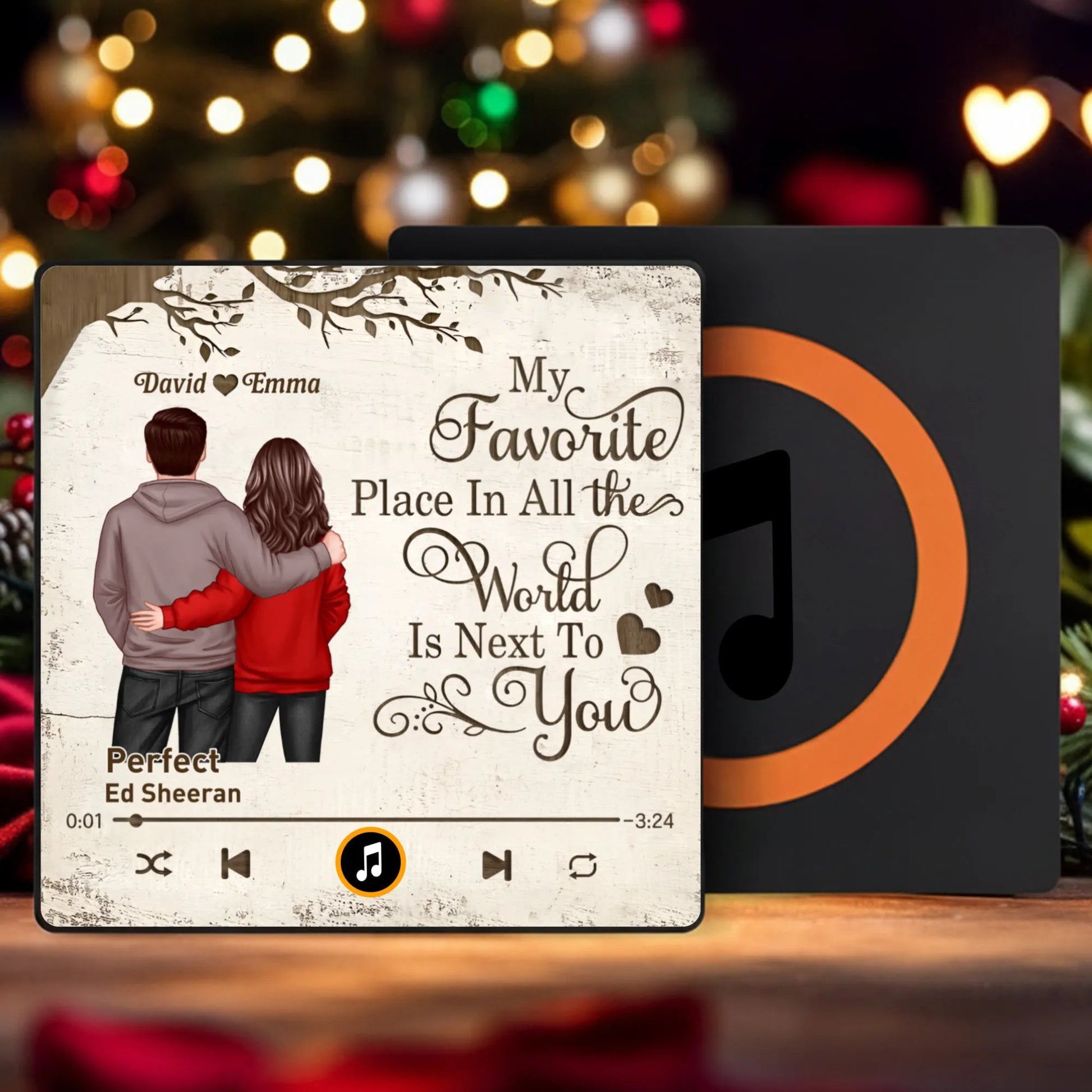 Personalized Music Plaque for Couples - Romantic Gift for Christmas Fridge Magnet MagicInPrints